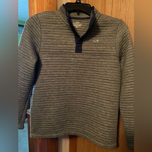 Kids Vineyard Vines Blue and Gray Button Pullover
